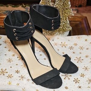 Charlotte Russe Black Ankle Strap Heels